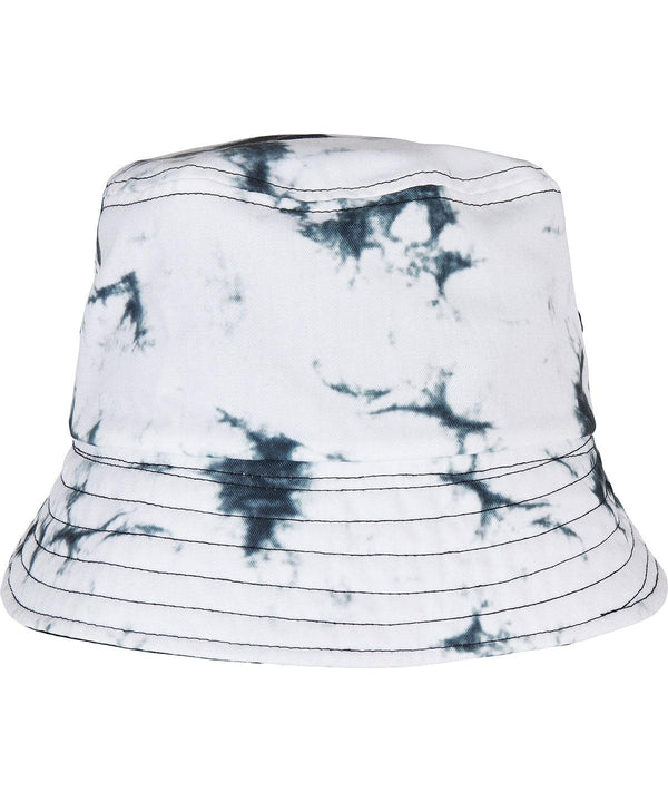 Black/White - Batik dye reversible bucket hat Hats Flexfit by Yupoong Headwear, New Styles For 2022 Schoolwear Centres