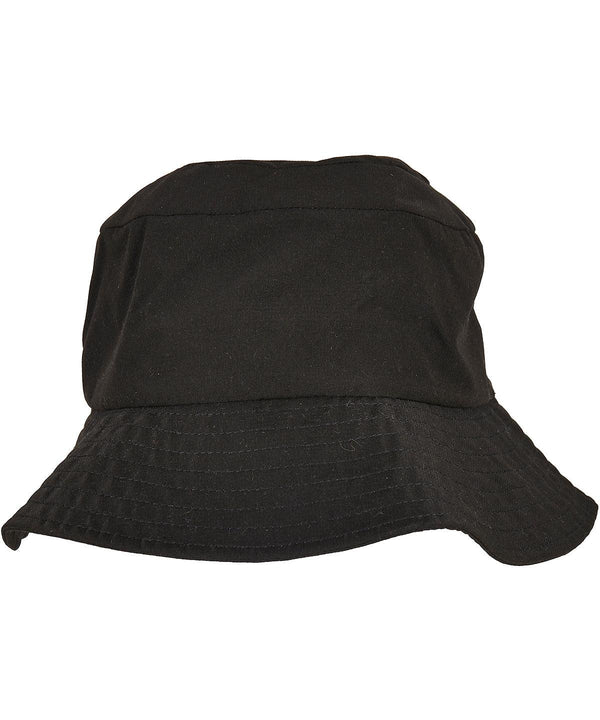 Black - Elastic adjuster bucket hat Hats Flexfit by Yupoong Headwear, New Styles For 2022 Schoolwear Centres