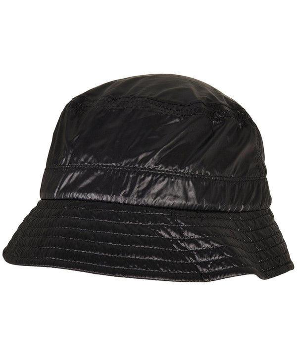 Black - Light nylon bucket hat Hats Flexfit by Yupoong Headwear, New Styles For 2022 Schoolwear Centres