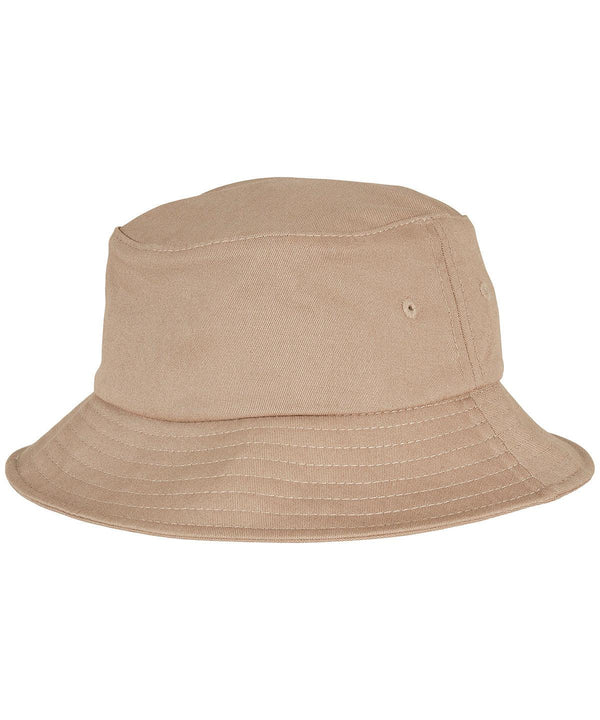 Khaki - Kids Flexfit cotton twill bucket hat Hats Flexfit by Yupoong Headwear, Junior, New Styles For 2022 Schoolwear Centres