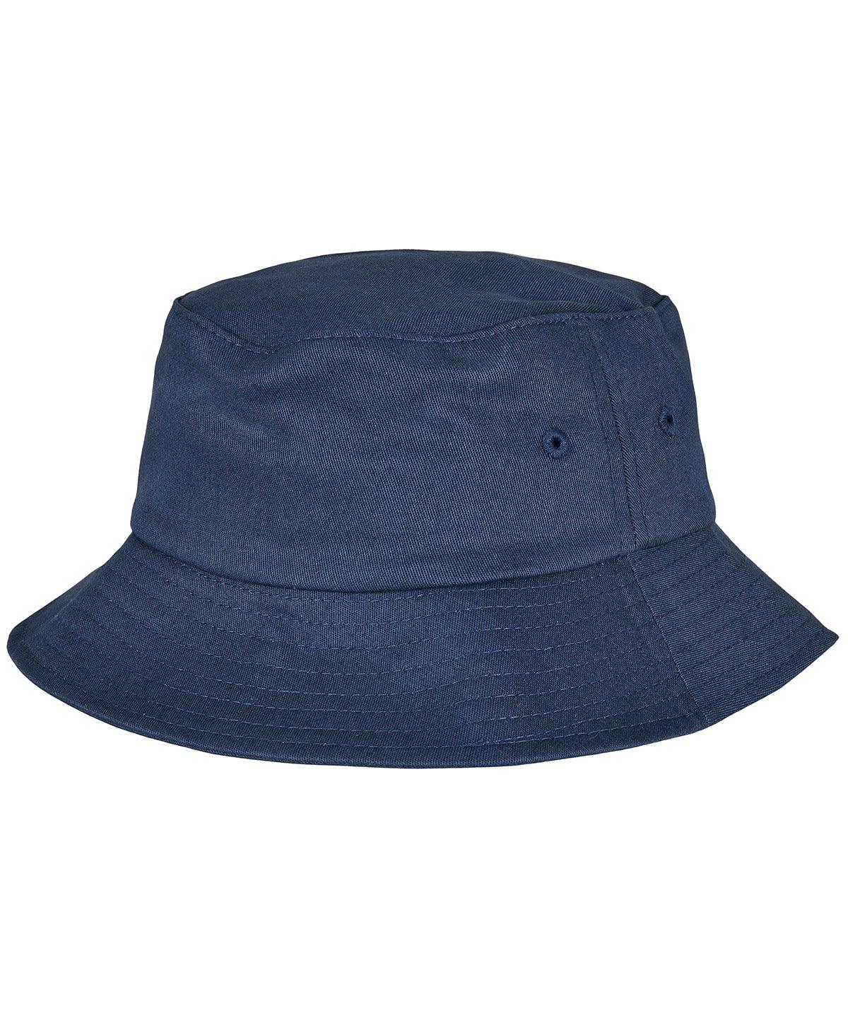 Navy - Kids Flexfit cotton twill bucket hat Hats Flexfit by Yupoong Headwear, Junior, New Styles For 2022 Schoolwear Centres