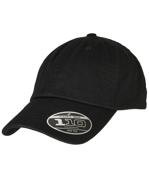 Black - Eco washing 110 unstructured alpha cap Caps Flexfit by Yupoong Headwear, New Styles For 2022, Next Gen Schoolwear Centres