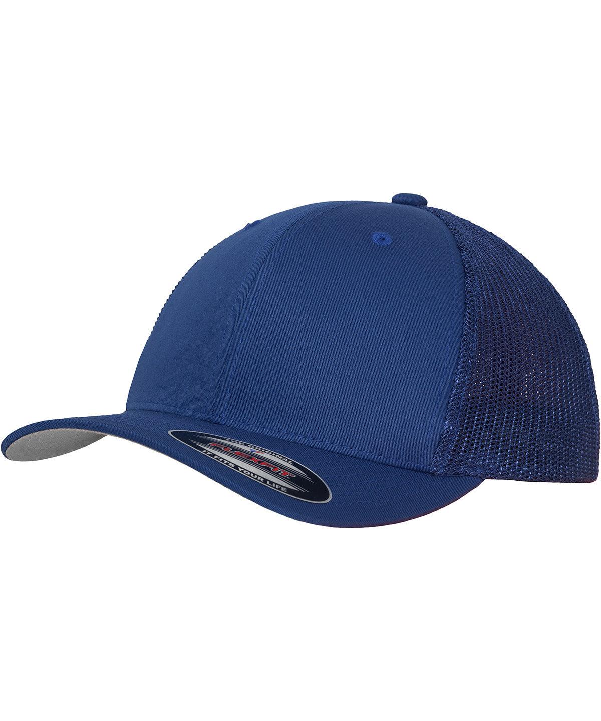 Royal - Flexfit mesh trucker Caps Flexfit by Yupoong Headwear, New Colours for 2023, New Styles For 2022 Schoolwear Centres