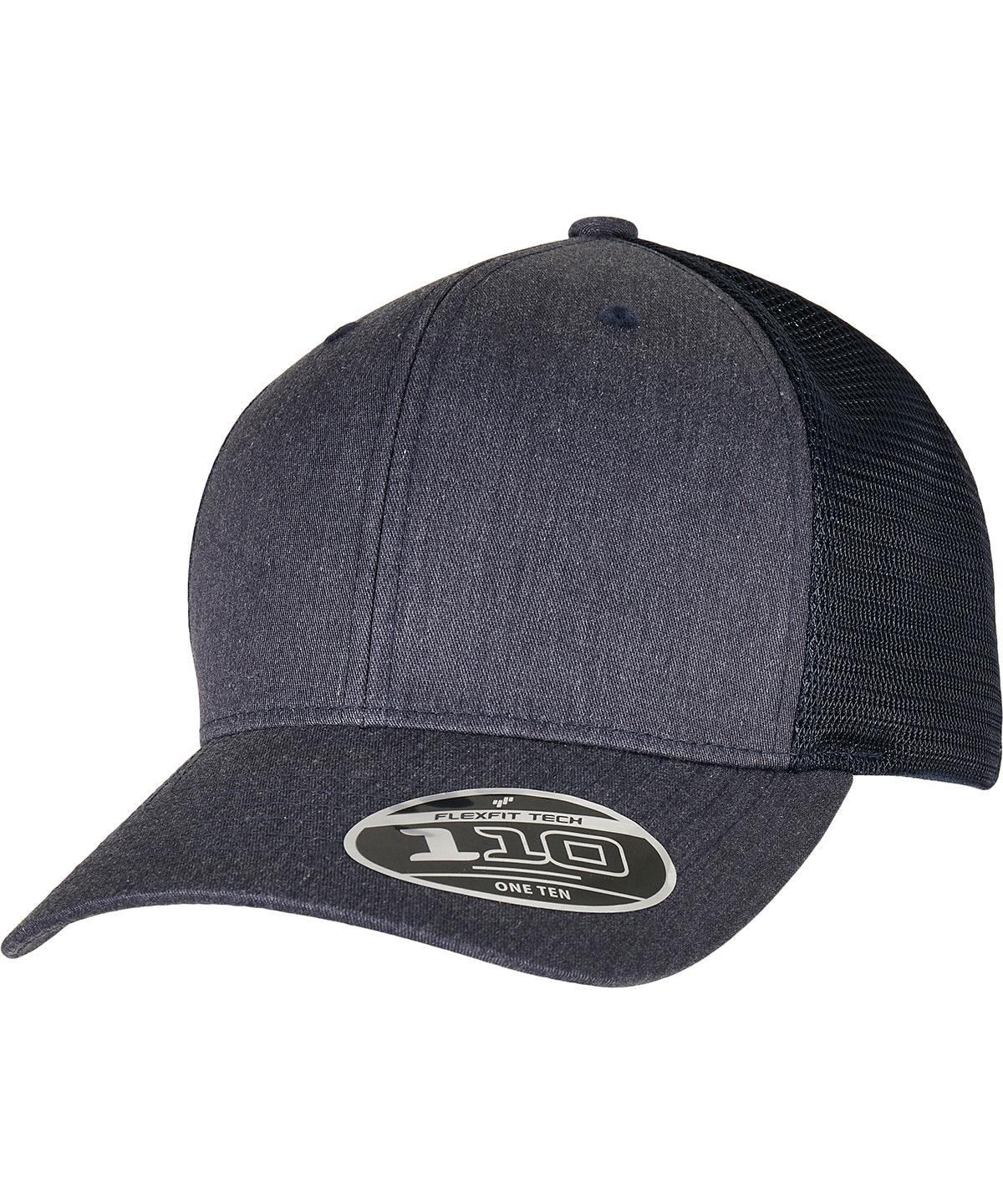 Heather/Navy - 110 Flexfit melange trucker (110PT) Caps Flexfit by Yupoong Headwear, New Styles for 2023 Schoolwear Centres