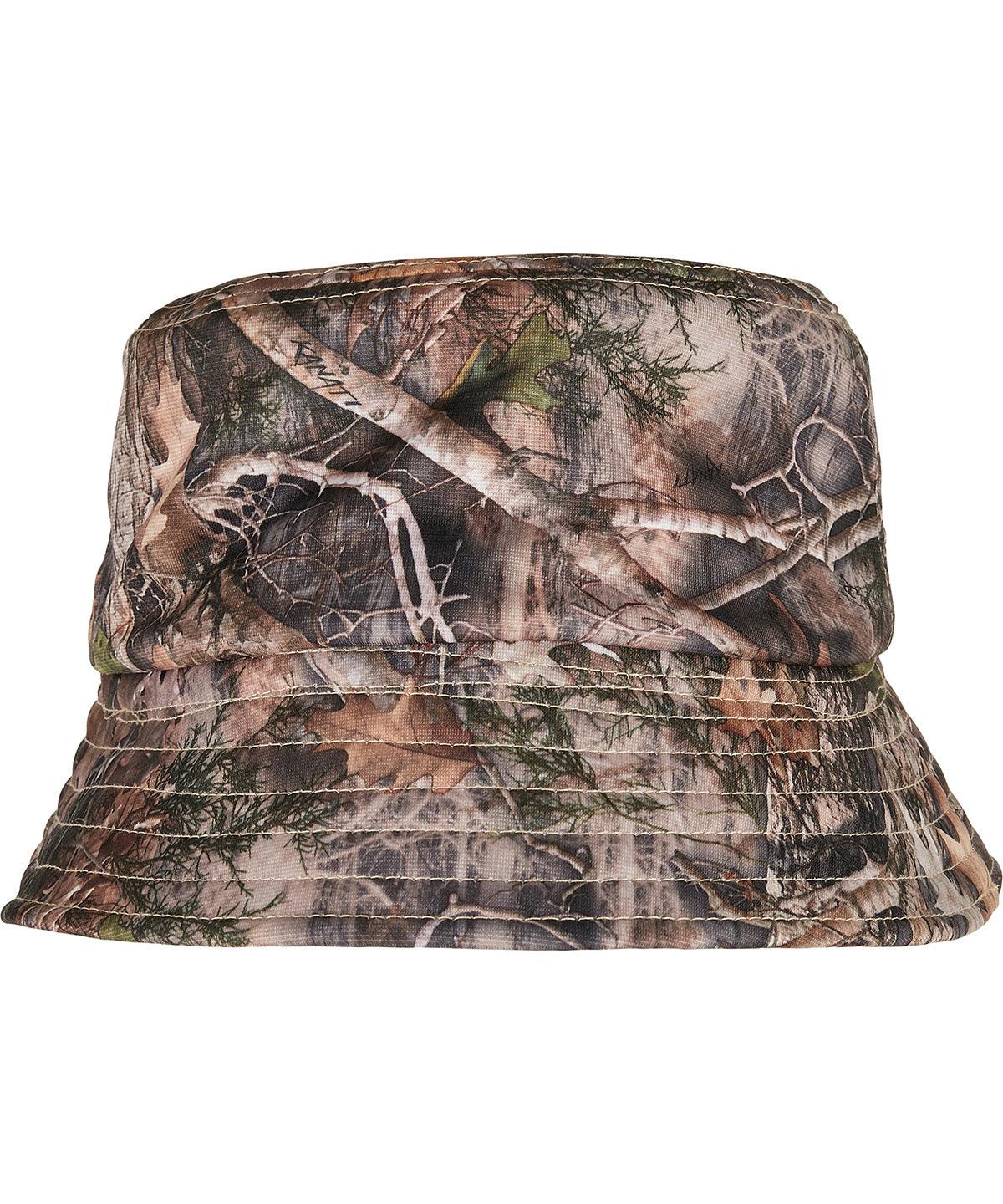 Camo Tree - Sherpa real tree camo reversible bucket hat (5003RS) Hats Flexfit by Yupoong Headwear, New Styles for 2023 Schoolwear Centres