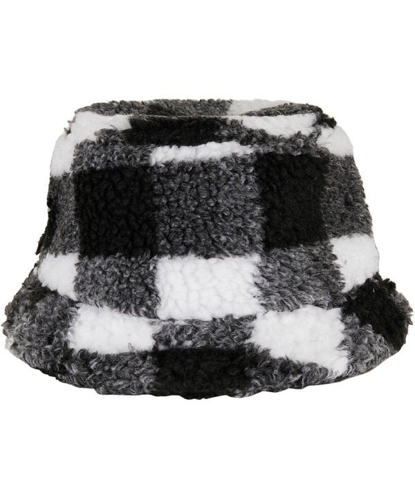 White/Black - Sherpa check bucket hat (5003SC) Hats Flexfit by Yupoong Headwear, New Styles for 2023 Schoolwear Centres