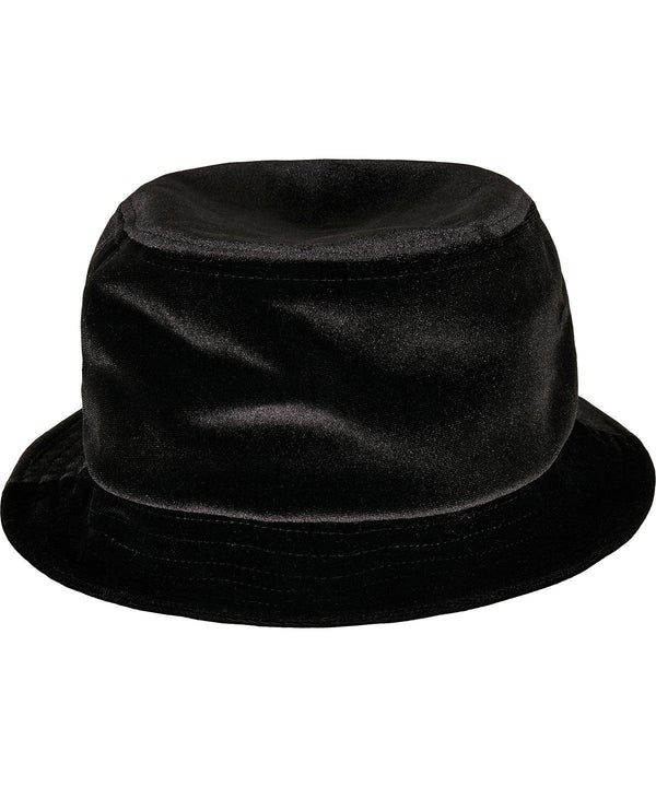 Black - Velvet bucket hat (5003VB) Hats Flexfit by Yupoong Headwear, New Styles for 2023 Schoolwear Centres