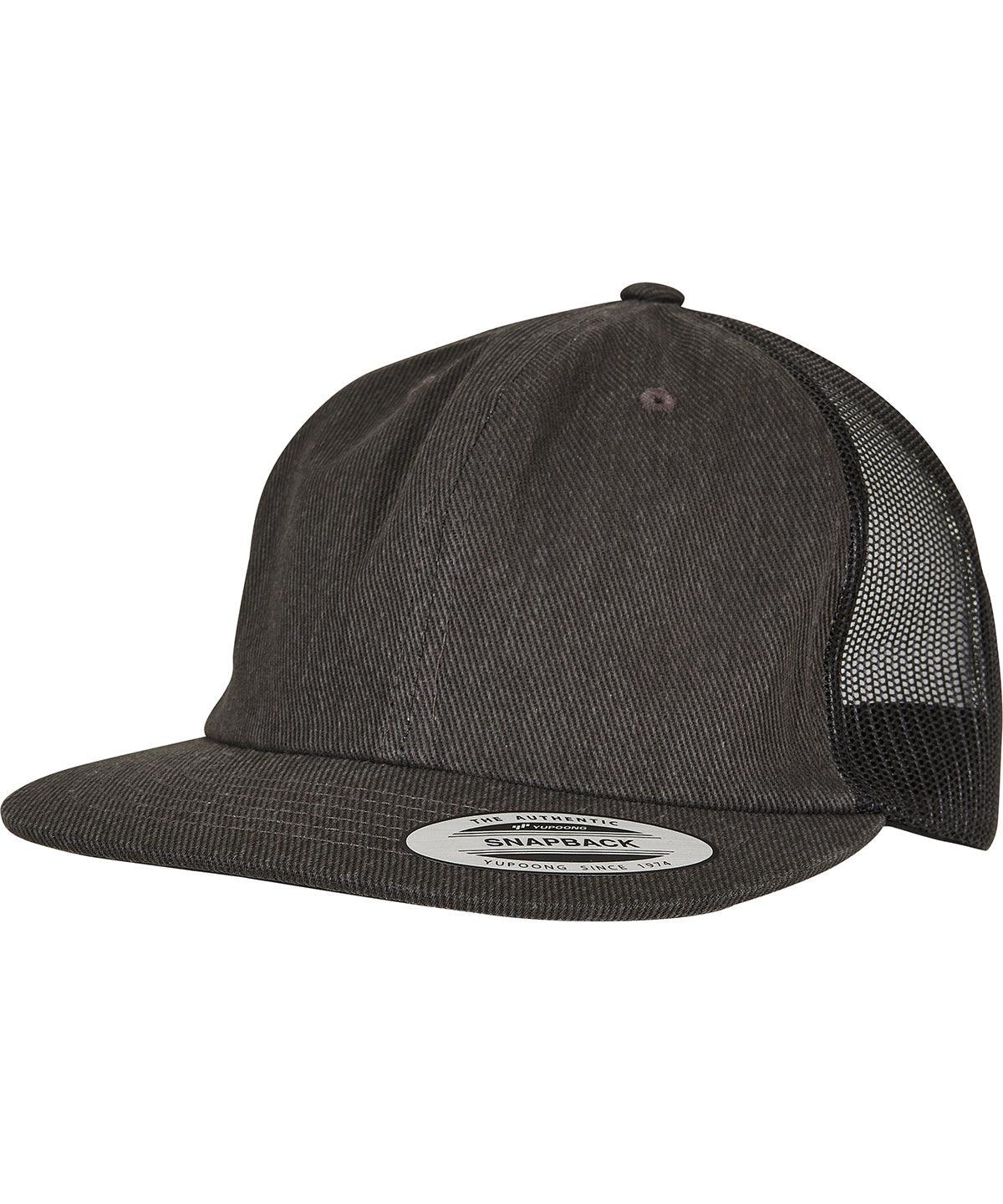 Black Raw - Denim trucker (6006DT) Caps Flexfit by Yupoong Headwear, New Styles for 2023 Schoolwear Centres