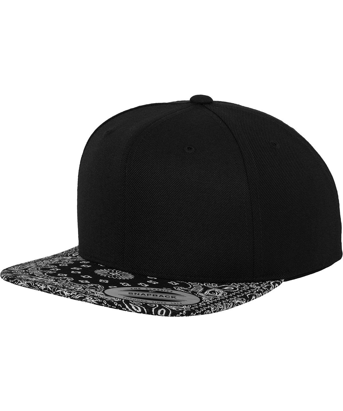 Black/Paisley - Bandana snapback (6089BD) Caps Flexfit by Yupoong Headwear, New Styles for 2023 Schoolwear Centres