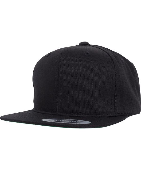 Black - Pro-style twill snapback youth cap (6308) Caps Flexfit by Yupoong Headwear, New Styles for 2023 Schoolwear Centres