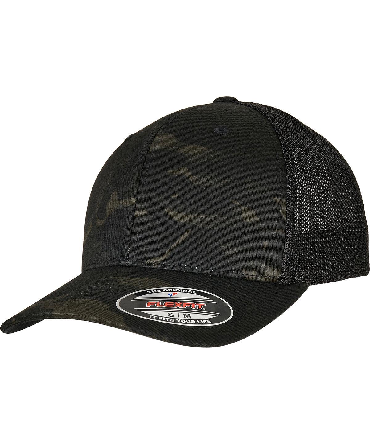 Multicam Black - MultiCam® trucker mesh cap (6511MC) Caps Flexfit by Yupoong Headwear, New Styles for 2023 Schoolwear Centres