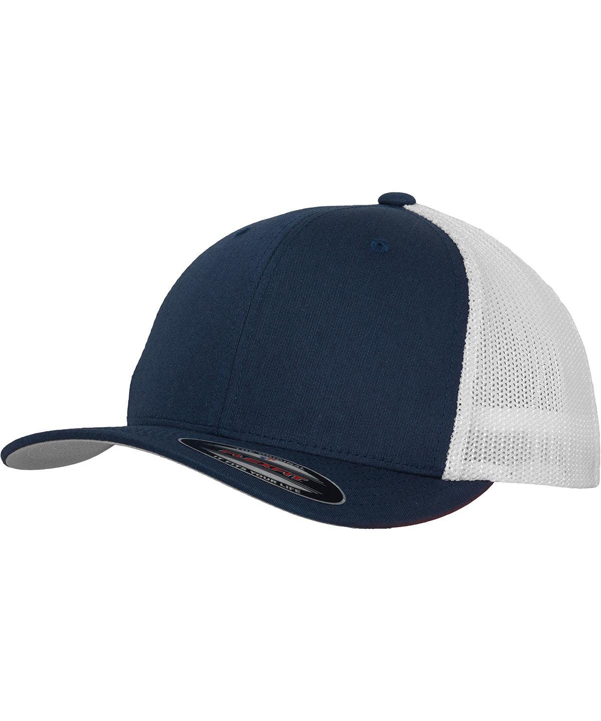 Navy/White - Flexfit trucker mesh 2-tone (6511T) Caps Flexfit by Yupoong Headwear, New Styles for 2023 Schoolwear Centres