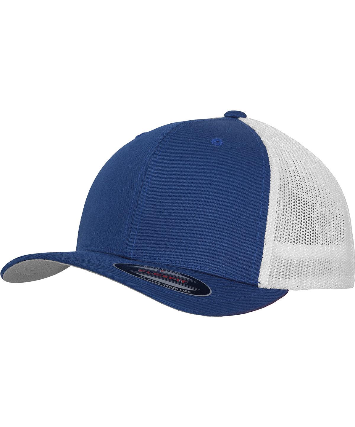 Royal/White - Flexfit trucker mesh 2-tone (6511T) Caps Flexfit by Yupoong Headwear, New Styles for 2023 Schoolwear Centres