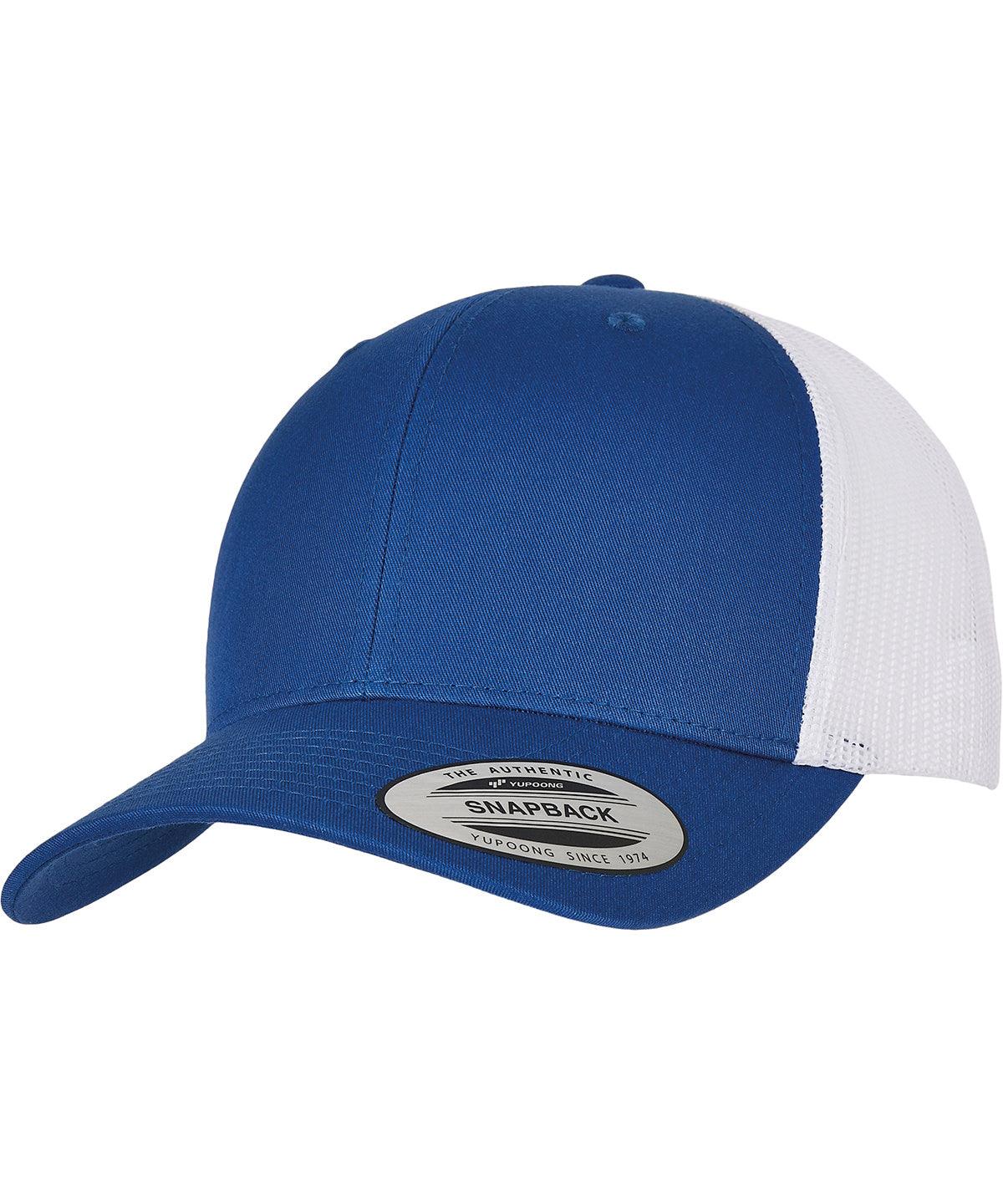 Royal/White - Retro trucker 2-tone (6606T) Caps Flexfit by Yupoong Headwear, New Styles for 2023 Schoolwear Centres