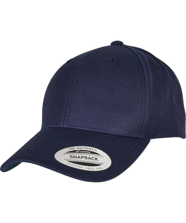 Navy - Premium curved visor snapback cap (6789M) Caps Flexfit by Yupoong Headwear, New Styles for 2023 Schoolwear Centres