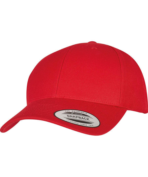 Red - Premium curved visor snapback cap (6789M) Caps Flexfit by Yupoong Headwear, New Styles for 2023 Schoolwear Centres