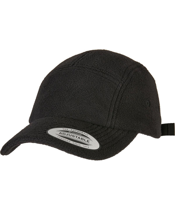 Black - Polar fleece jockey cap (7005PF) Caps Flexfit by Yupoong Headwear, New Styles for 2023 Schoolwear Centres