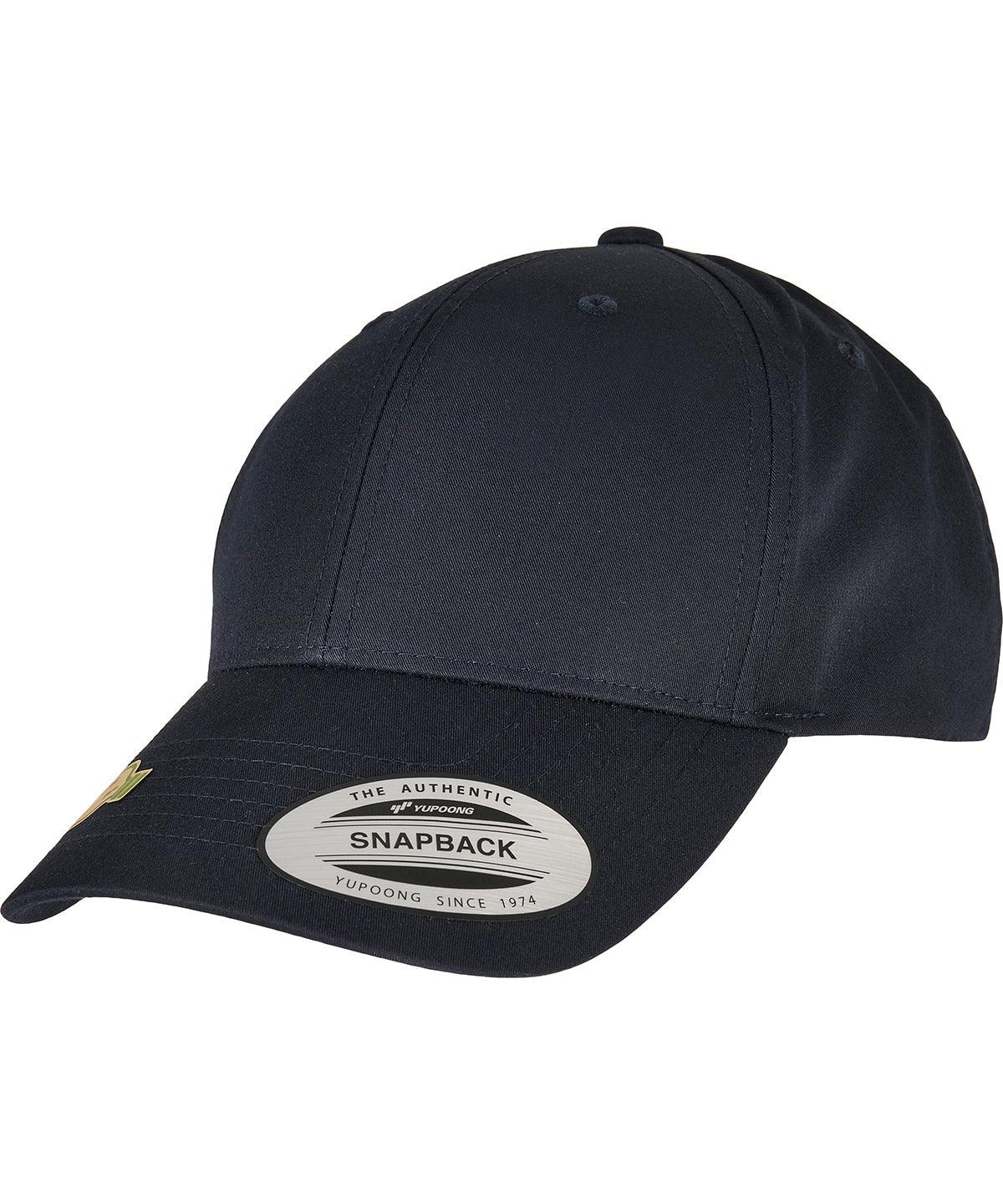 Navy - Recycled poly twill snapback (7706RS) Caps Flexfit by Yupoong Headwear, New Styles for 2023, Organic & Conscious Schoolwear Centres