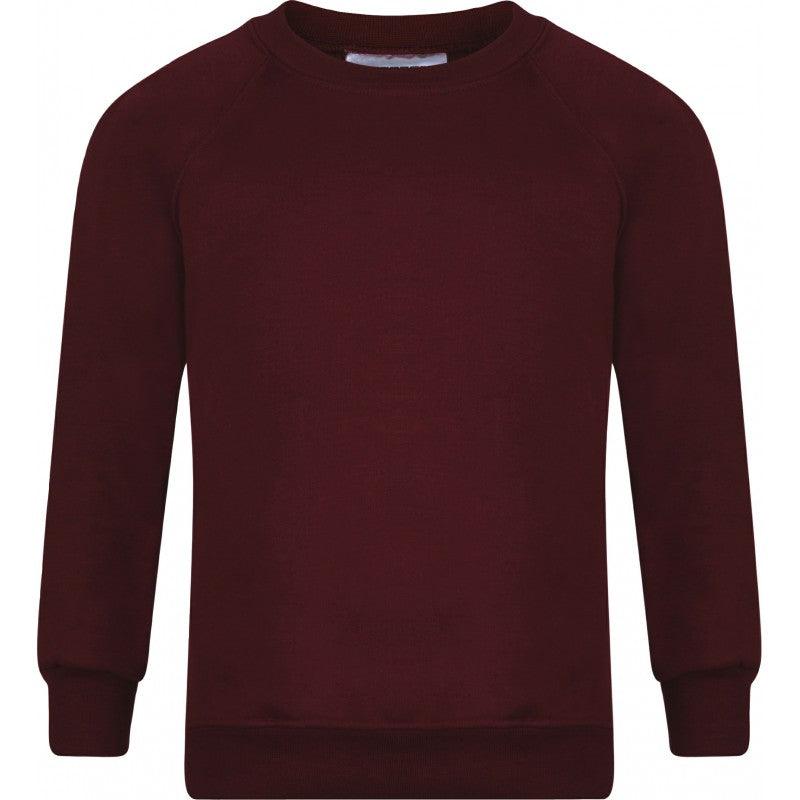 Earls Hall Primary School - Maroon Sweatshirt Jumper with School Logo - Schoolwear Centres | School Uniform Centres