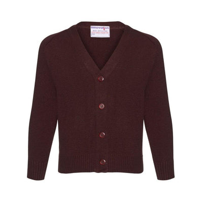 The Wickford Infant School - Brown Knitwear (Knitted) Cardigan with School Logo - Schoolwear Centres | School Uniform Centres