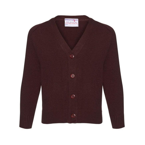 The Wickford Infant School - Brown Knitwear (Knitted) Cardigan with School Logo - Schoolwear Centres | School Uniform Centres