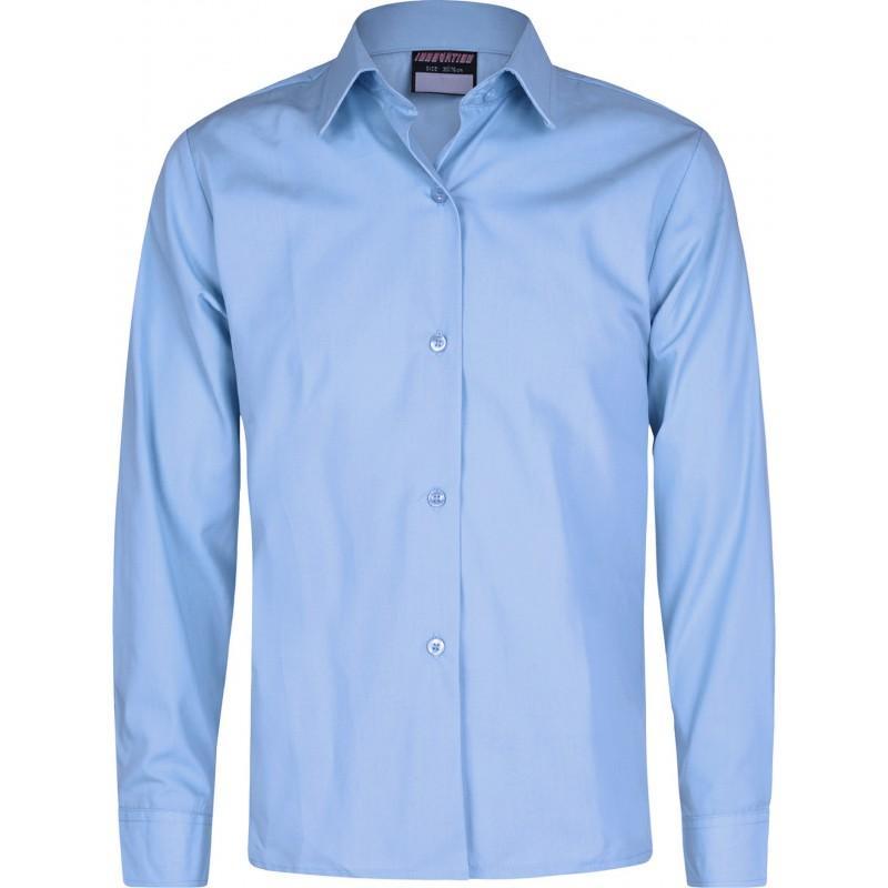 Girls Blouse (S/Sleeve & L/Sleeve) Twin Packs - Easy Care Blouses | White | Blue - Schoolwear Centres | School Uniforms near me