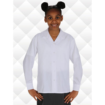 Girls 2pk Long Sleeve (Non Iron) Revere Collar Blouse - Schoolwear Centres | School Uniform Centres